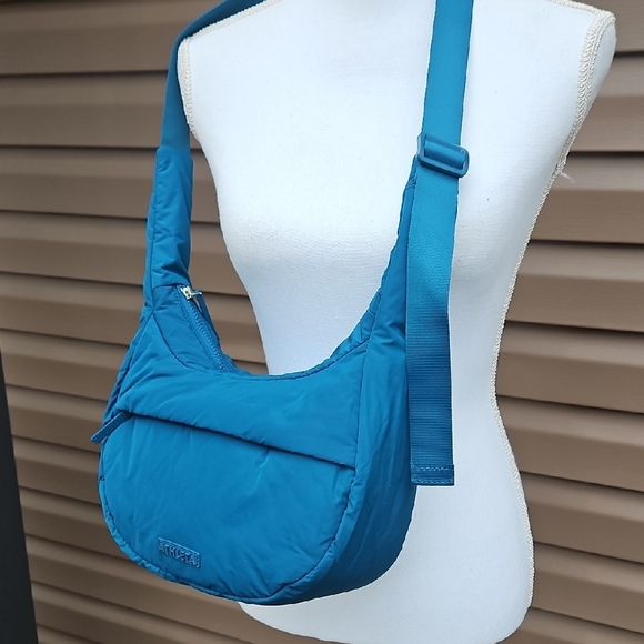 Athleta Teal Small Crossbody Hobo Bag - Picture 3 of 11